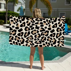 Fashion leopard print Towel Gift For Travel Gym Sauna Travel Spa Shower Camping Quick Dry Sports Beach Towels Soft Pool