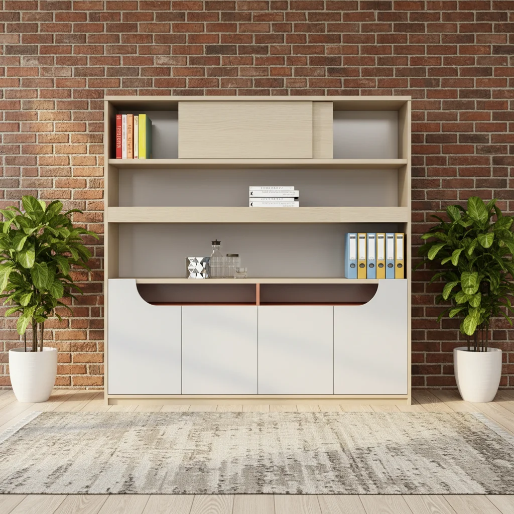 Office Filing Cabinets,Modern Industrial-Style Solid Wood Luxury Office File Cabinet More 4 Drawers Large Capacity Storage Easy