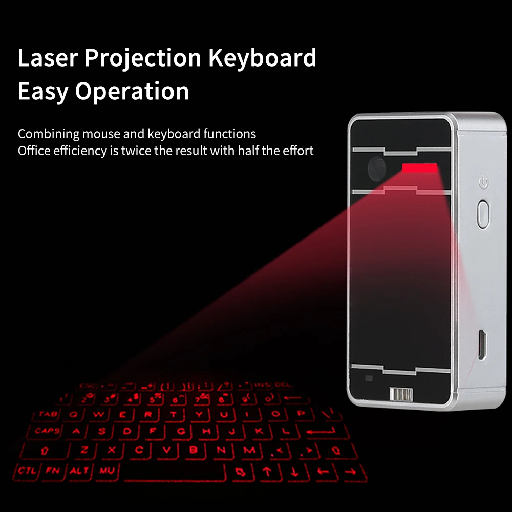 

Portable Mini Touch Virtual Laser Wireless Keyboard Handheld Projection Keypad For Android/IOS Mobile Phone With Mouse Function