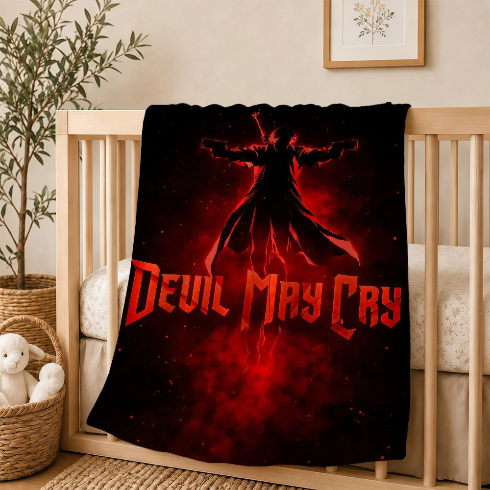 Game D-Devil May C-Cry Anime Blanket For Soft Warm Knee For Bedroom Living Room Bed Sofa Camping Picnic Office Gift