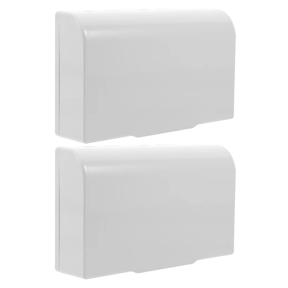 

2 Waterproof Socket Box Covers Outlet Bathroom Plastic Plug Protection Splash Proof Switch Cover Electrical Panel Socket