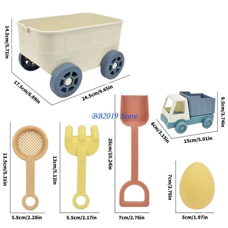 Q0kbの子供の砂と水バケツセット6/8ピース屋外の楽しい裏庭の遊び