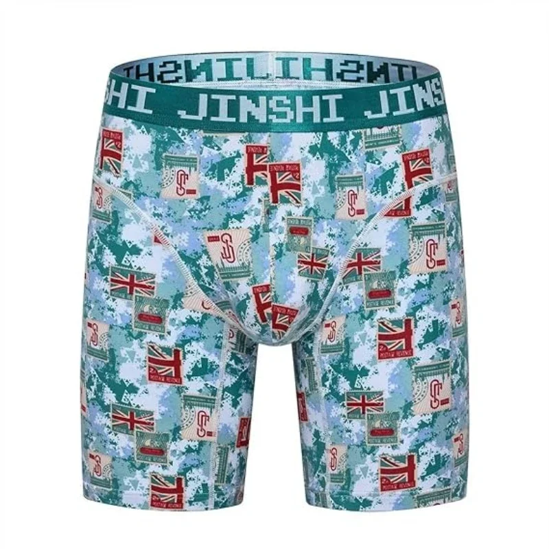 Jinshi Men's Underwear Long Boxer Briefs Breathable Bamboo Viscose Underpants Boxer Shorts For Men