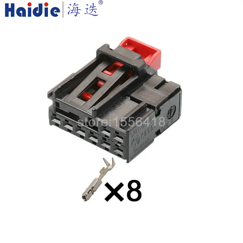 1-100 Sets 8 Pin 1.5 Series Auto Wiring Terminal Socket Electrical Connector Car Unsealed Cable Adapter 1K8972718 1K8972928