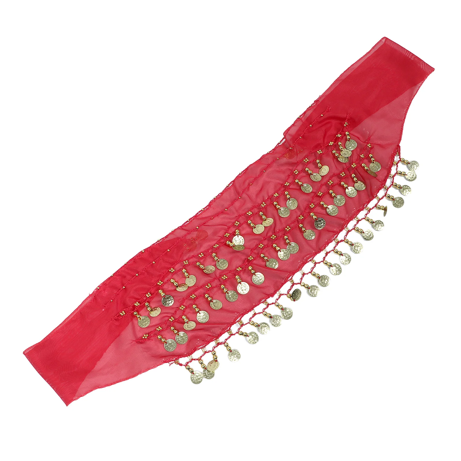 

Triple Layer 72 Coin Belly Dancing Waist Chain Hip Scarf for Women Soft Chiffon Belt Secure Costume Party Performance