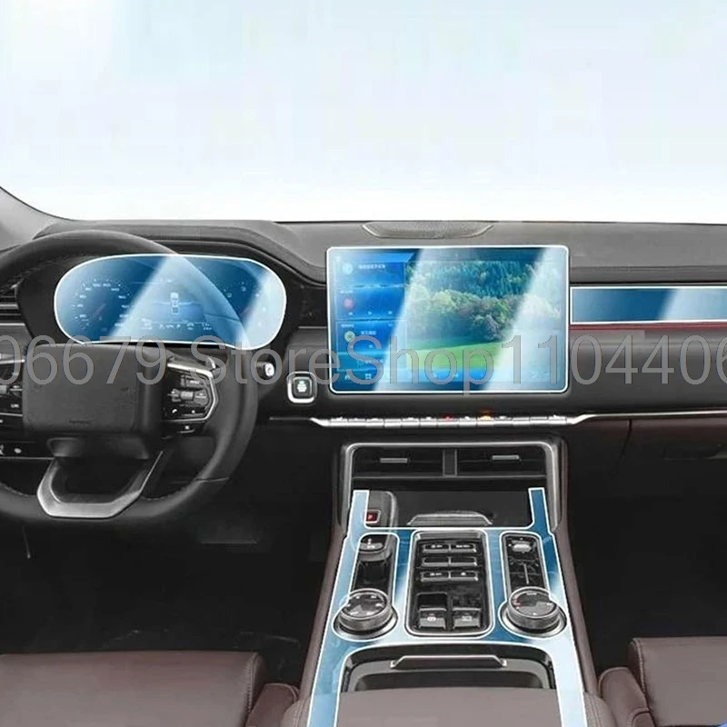 For FOTON Tunland V7 2024 2025 Car Interior Panel Anti-Scratch Protective Cover Repair Transparent TPU Film Accessories