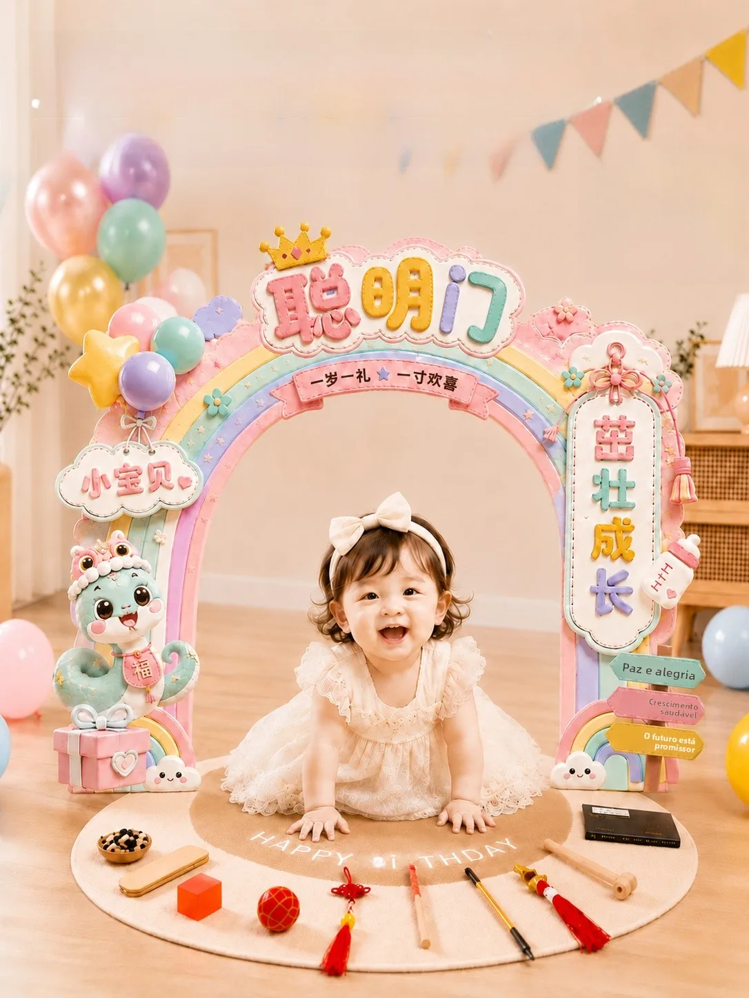 macaron-colored-decorative-props-for-one-year-old-baby-boys-and-girls-snake-baby-naming-ceremony-photo-shoot-decoration