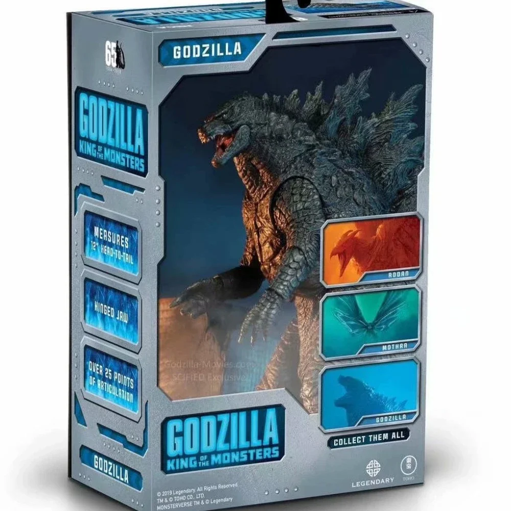 NECA 2019 Versione cinematografica Godzilla Action Figures Monster Toy Box Set Mobile congiunto Cool figurine modello Regalo di Natale per bambini