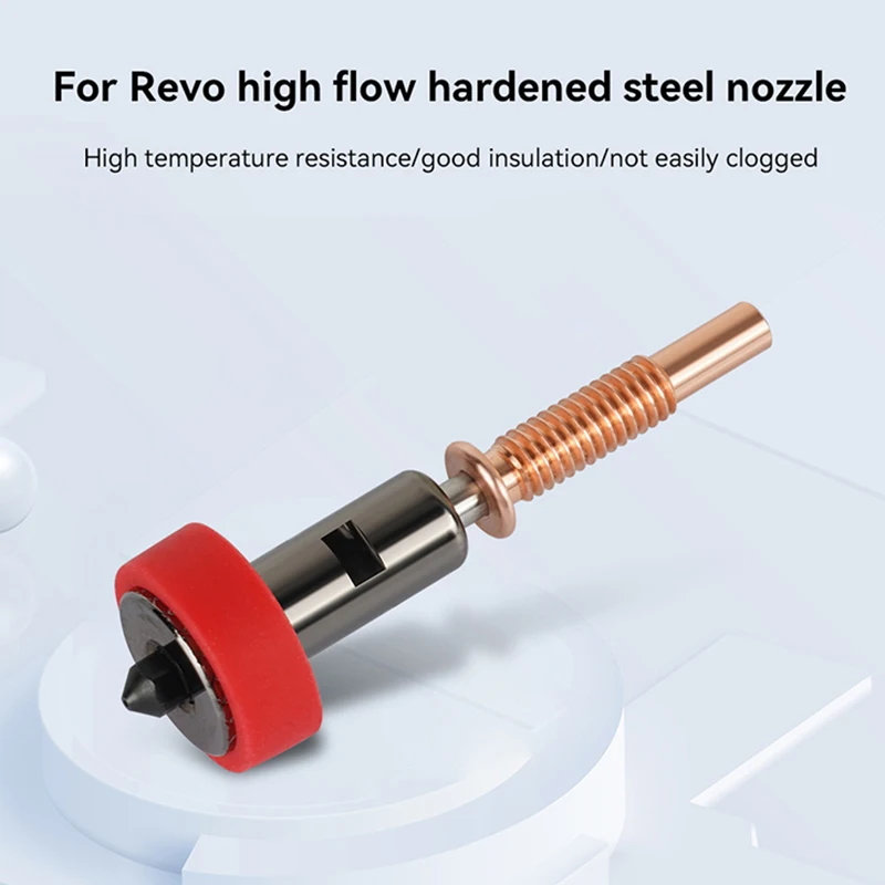 For Revo Ceramic Hotend Kit Upgrade Nozzle Hardened Brass 0.2/0.4/0.6/0.8mm Heatbreak TC4 Titanium Replaceable Nozzles For Hoten