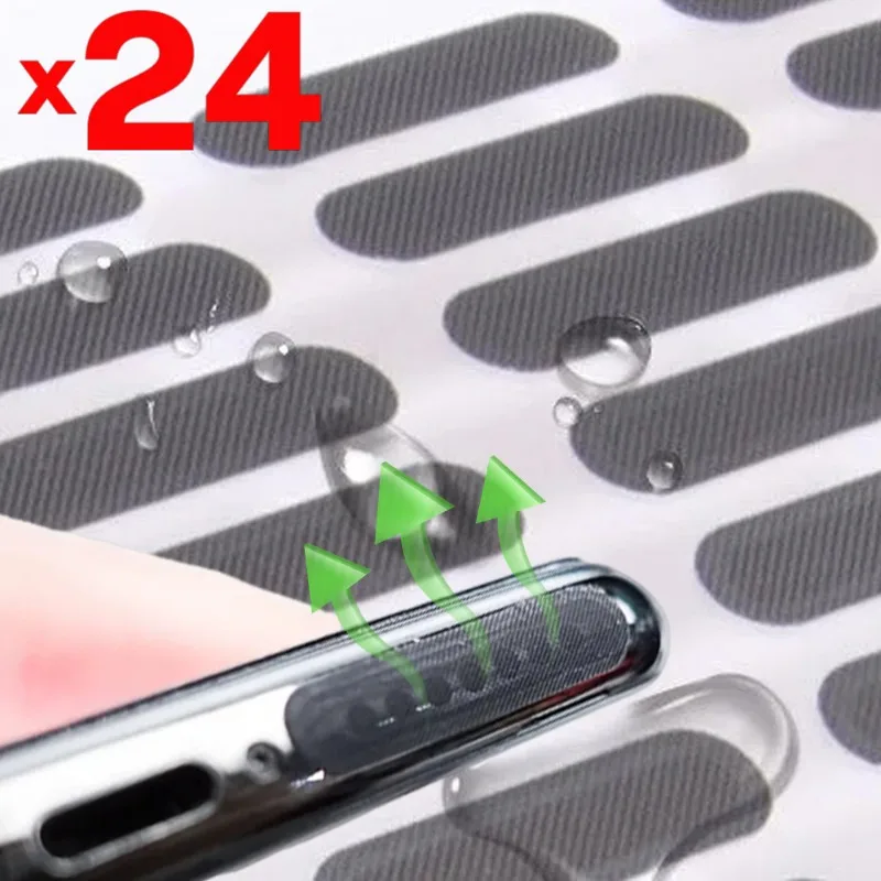 

24/1 шт. универсальная сетка для наушников с динамиком для телефона, пыленепроницаемая сетка для Samsung S25 iPhone 16 15Pro, защита порта для телефонов Xiaomi