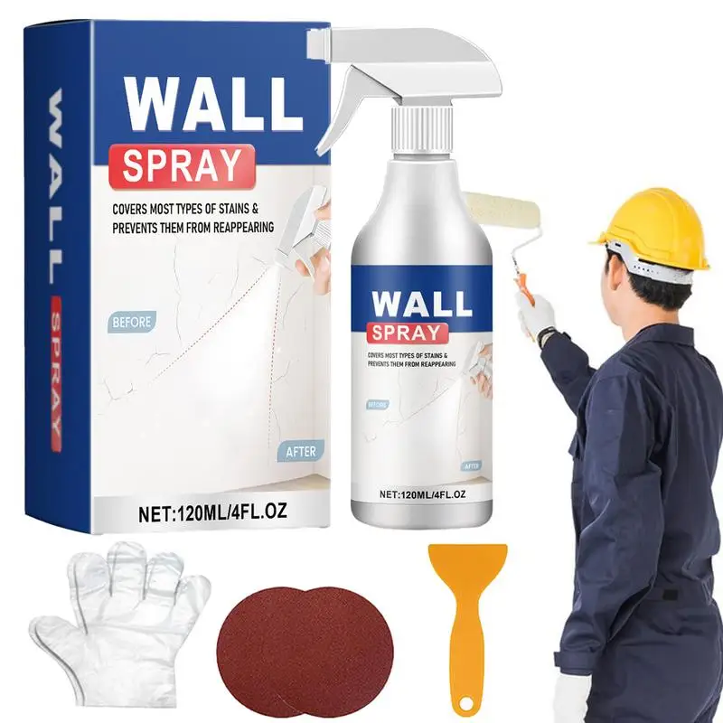 Safe Cover Wall Paint Spray 120ml No Color Difference Paint Spray Sun-resistant Waterproof Home Improvement Repair Paint