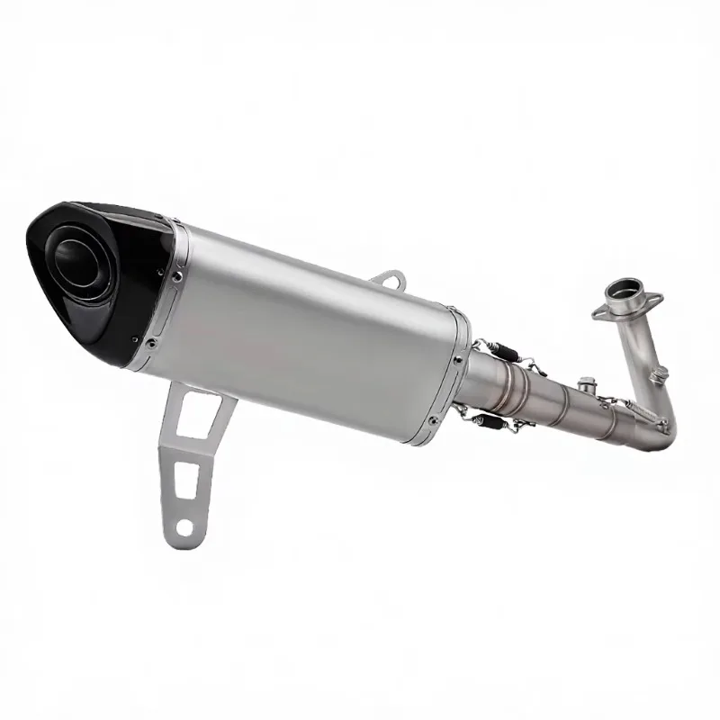 New for ZONTES 368G Motorcycle Exhaust Full System Modify Manifold Steel Carbon Muffler with DB Killer Escape Pipe