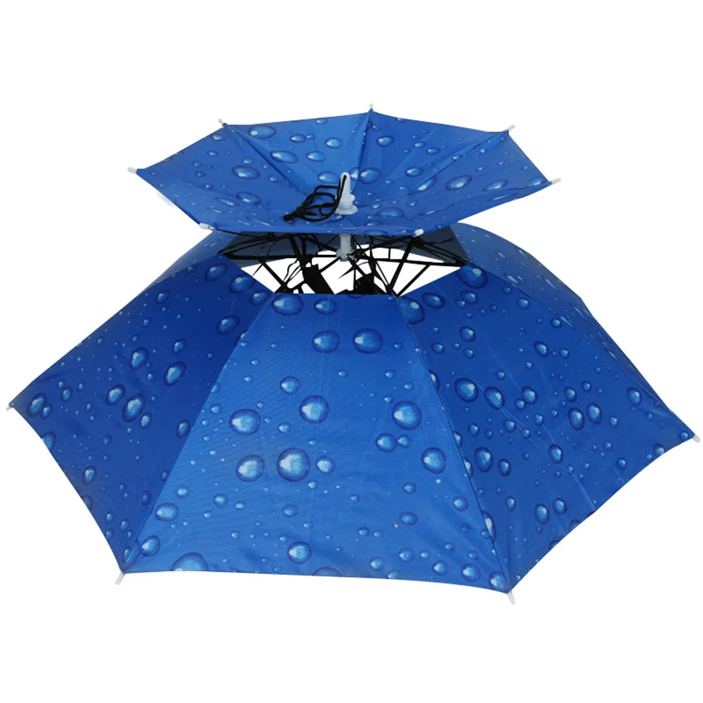 Double-layer Hat Umbrella Anti-ultraviolet Sunscreen Cap Fishing Parasol Breathable Anti-rain Umbrella Cap