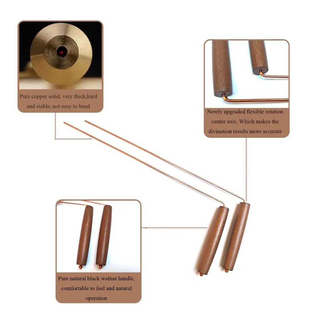 Flexible Pure Copper Metal Detector Dragon Seeking High Sensitivity Dowsing Rod Durable Waterproof Metal Pinpointer