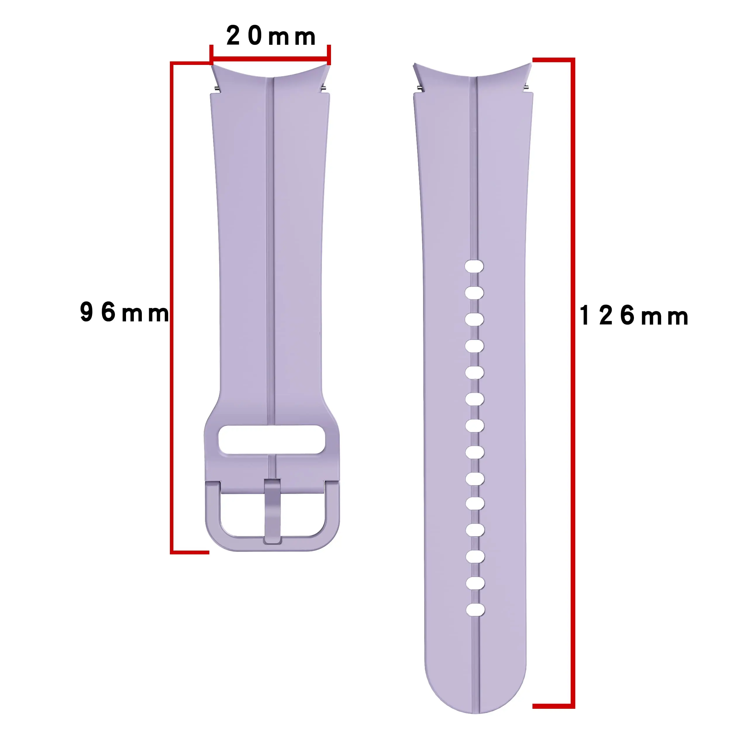 Correa de silicona para Samsung Galaxy Watch 7 6 5 4 FE 44mm 40mm/5 pro 45mm/20mm pulsera Galaxy Watch6 classic 47mm/43mm banda deportiva