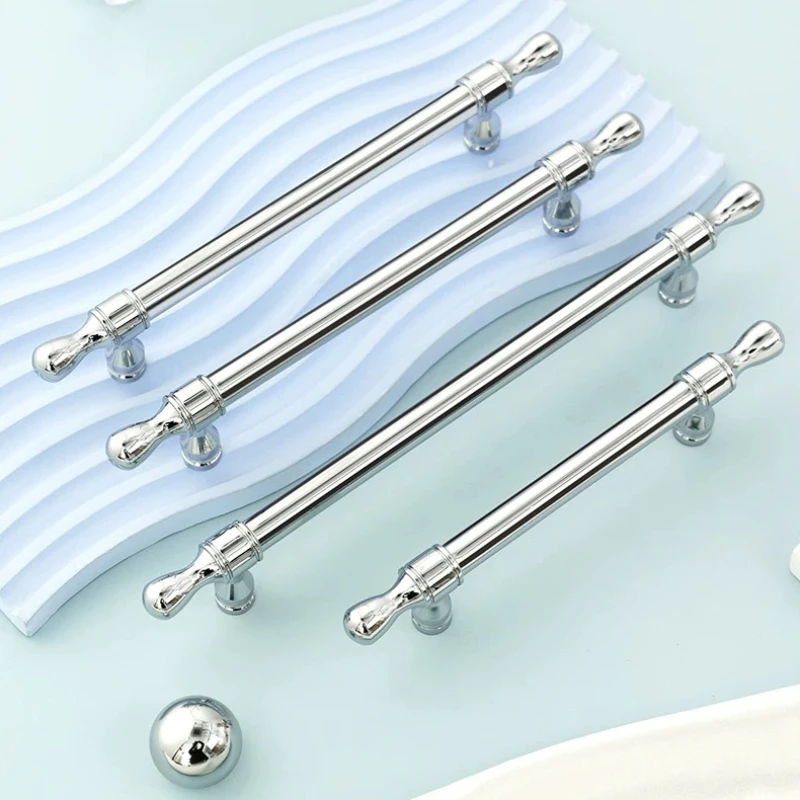 Modern Bright Chrome Pulls  Bar Knobs - Furniture Hardware for Cabinet, Cupboard, Wardrobe, Dresser, Shoe Box Drawer