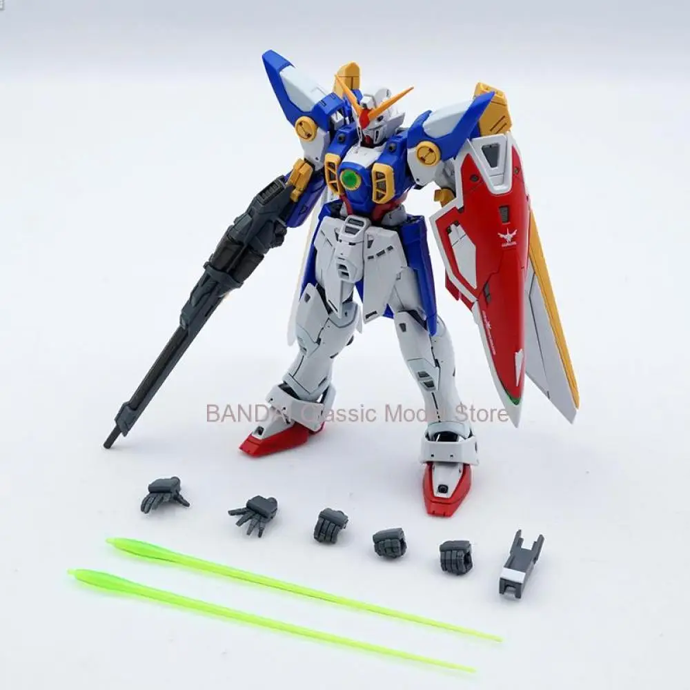 Bandai Figur Aksi GUNDAM Sayap RG Asli XXXG-01W Kit Model Gundam Mainan Sayap Gundam EW untuk Hadiah Anak Laki-laki untuk Anak-anak