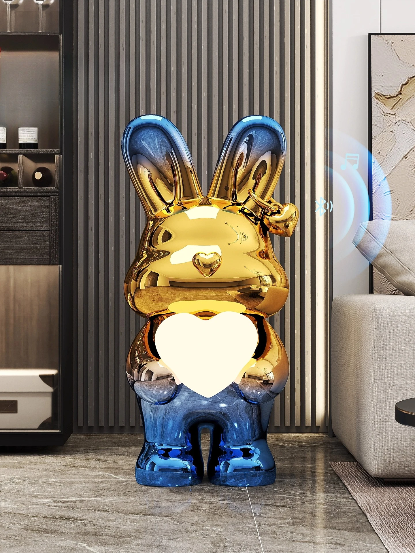 ホームデコレーション-ラブ-ルミナス-ラビット-スタチュー-アートオーナメント-リビングルーム-大型アニマル彫刻-ライトラグジュアリースタイル-オフィスデコレーションアイテム