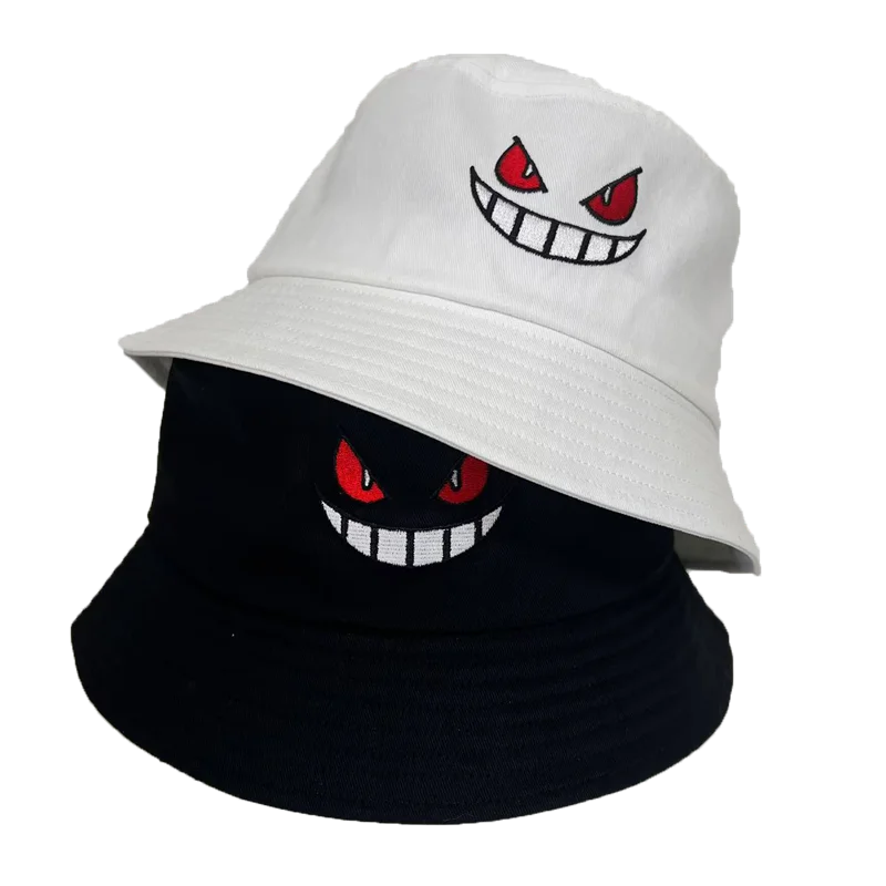 Unisex Light Board Einfarbig Große Augen Gestickte Hüte Fischer Caps Outdoor Casual Cap Sonnenschutz Hut