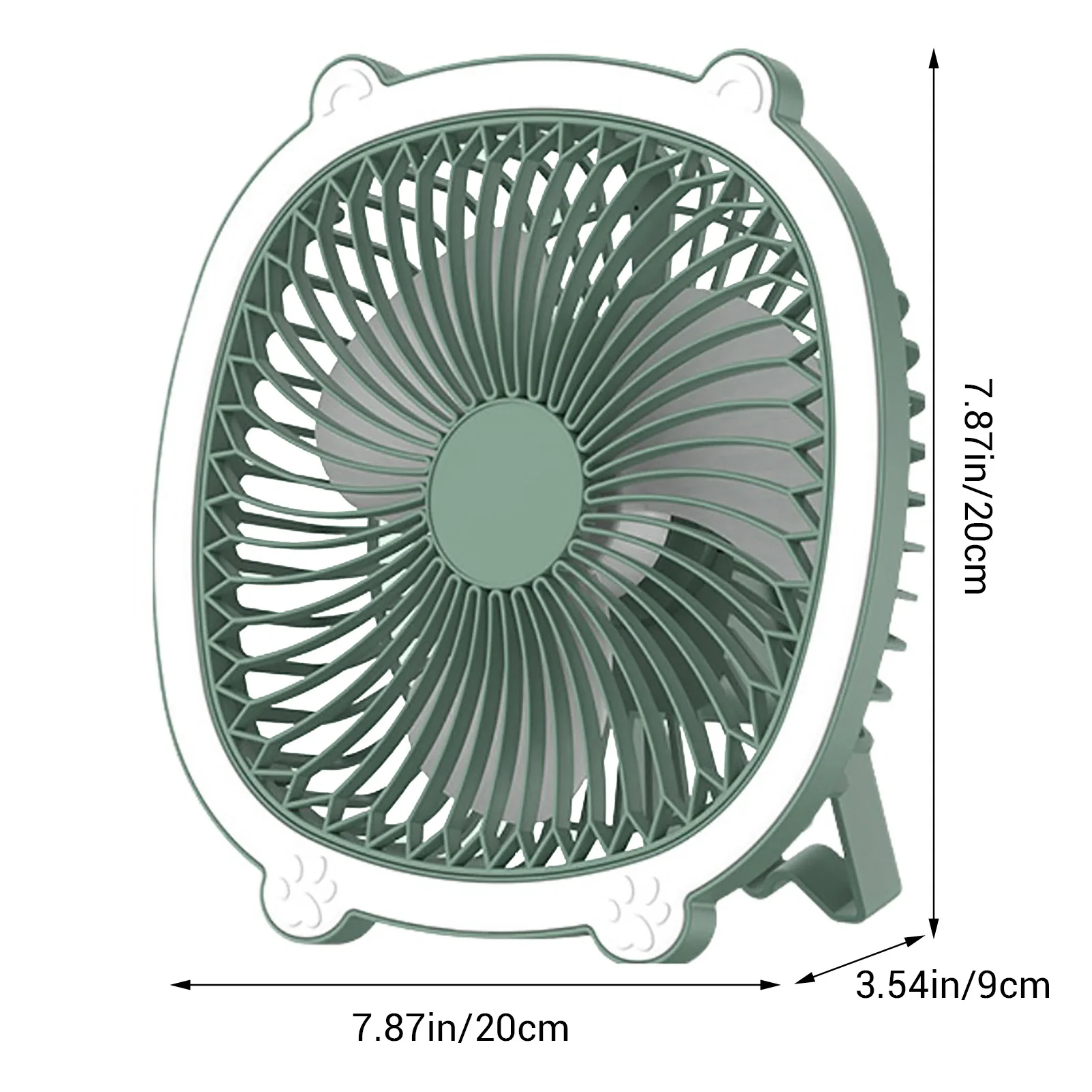 Portable Cooling Table Fan with Light USB Ultra-Quiet  Fan Suitable for Home Office Bedroom