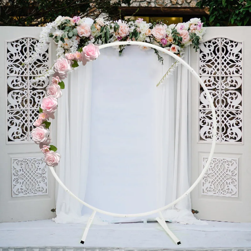 

1/2m Metal Round Balloon Arch Balloon Circle Stand Holder Wedding Background Arch DIY Frame For Birthday Party Baby Shower Decor