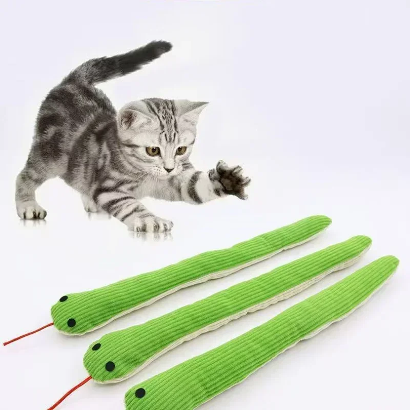 Jouet interactif en forme de serpent pour animaux de compagnie, résistant aux morsures, en peluche, avec son, pour le nettoyage des dents des chatons, des chiots et des petits chiens, accessoires pour animaux de compagnie.