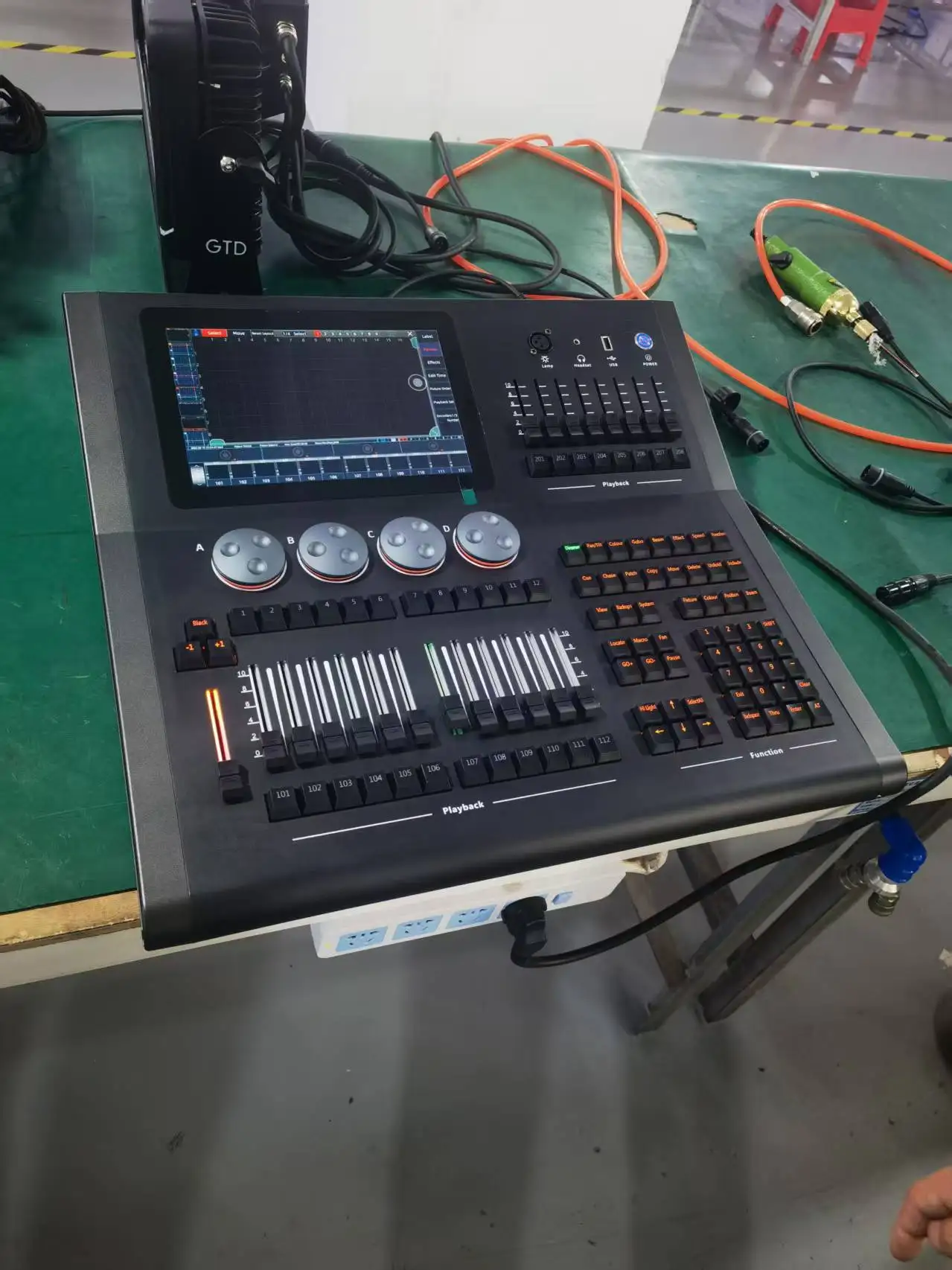 4096 Channel DMX512 Controller, Colorful Touch Screen Console Supported Art-Net for Stage Lighting
