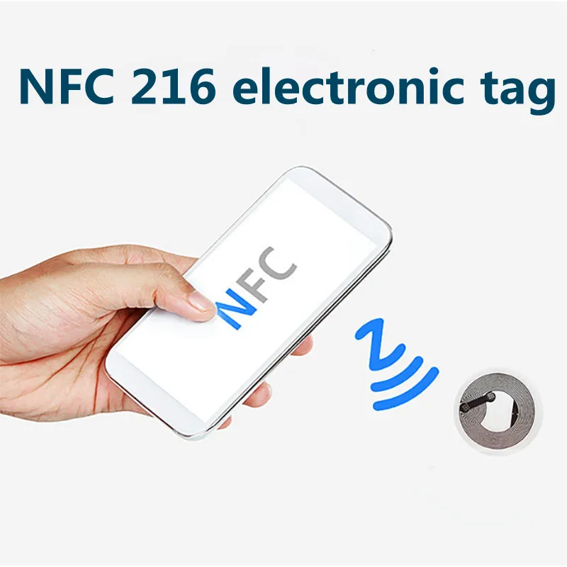 Ntag216 Self-adhesive NFC Lable Tag Sticker 13.56MHz ISO14443A electronic tag Universal 216 RFID Phone Available Adhesive Label