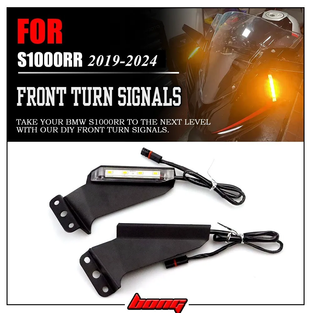 

For BMW S1000RR 2019-2024 LED Front turn signal Light Invisible Wing Retrofitted
