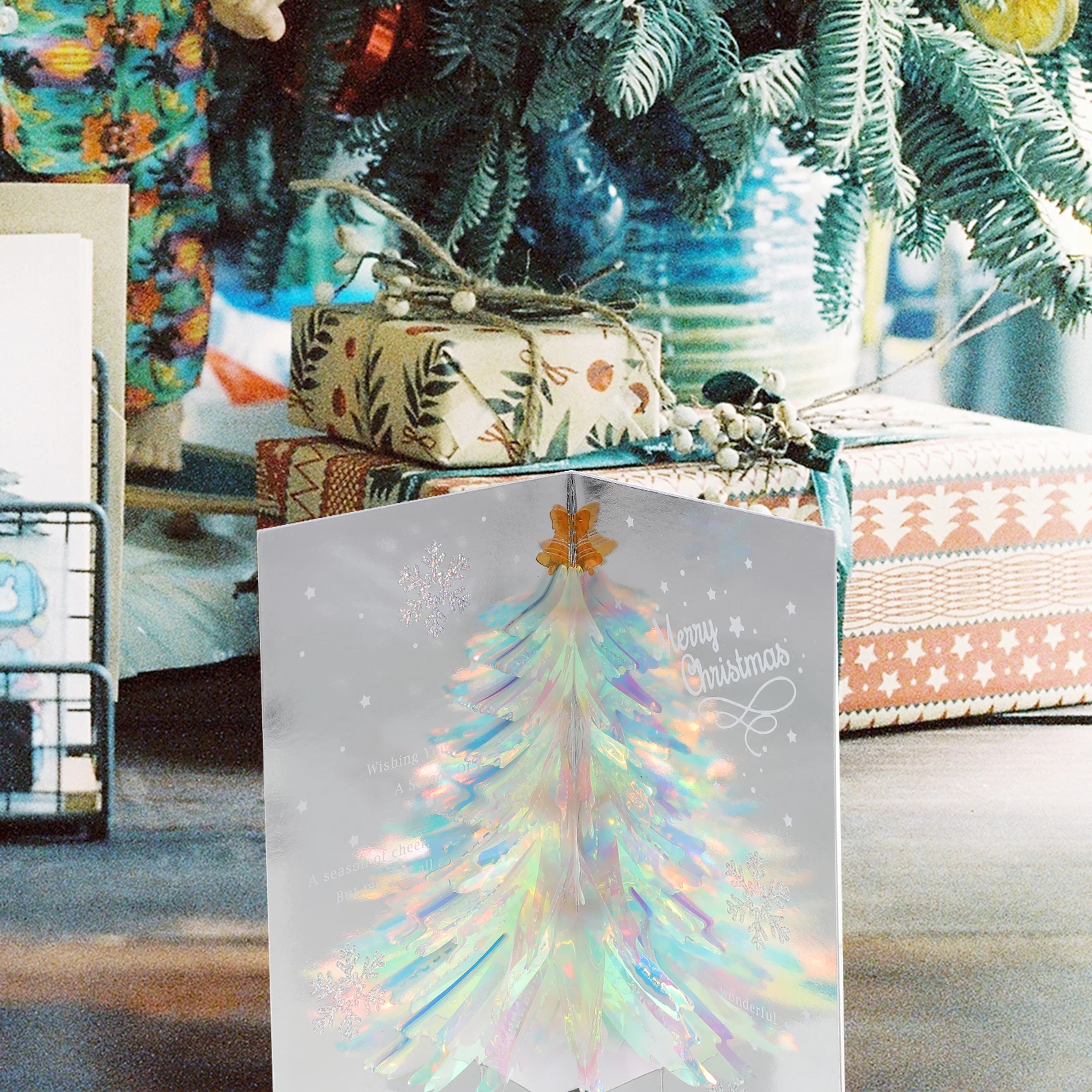 3 D Holiday Decorations Pop-up Card Handmade Decorate Blessing Cards Paper Birthday