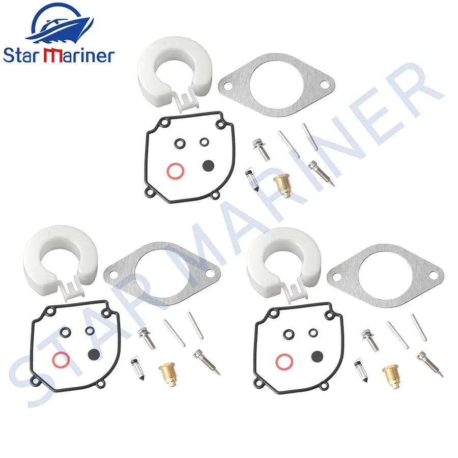 6H1-W0093-01 1Set Carburetor Repair Kit For Yamaha Outboard Motor Engine 2T 75HP 80HP 90HP Sierra 18-7291 6H1-W0093-00 6H1-W0093
