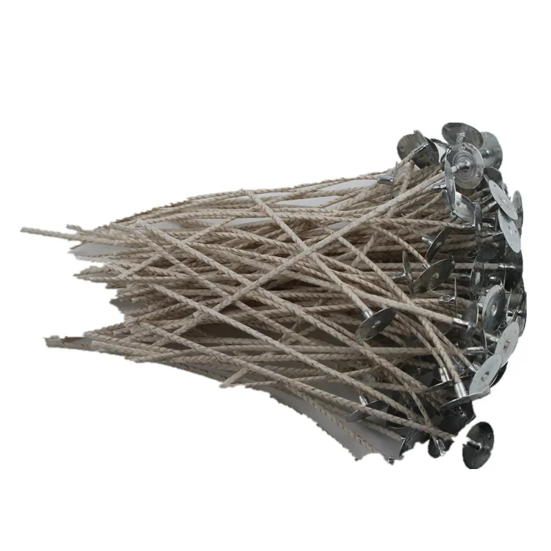 15cm Long 100 Pieces Tightly Woven Large Base Burning Smokeless Flame Stabilized Soybean Wax Core  Candle Wick