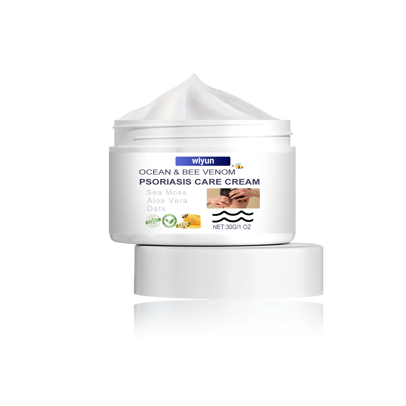 

Wiyun BeeVenom Cowhide Moss Care Cream Relieve Hands And Feet Skin Itching Discomfort Moisturizing Skin Cooling Care Cream