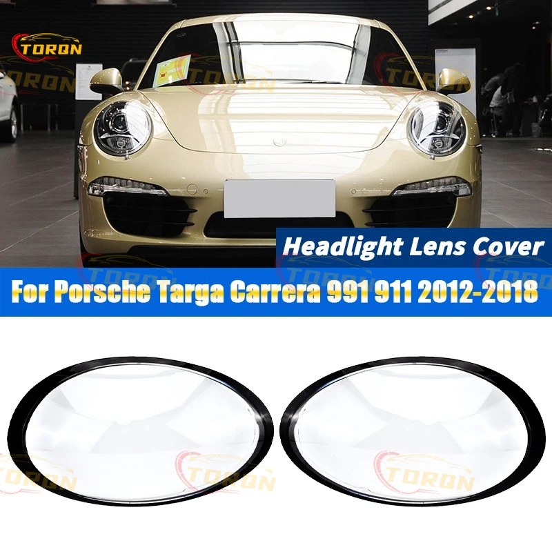 

For Porsche Targa Carrera 991 911 2012-2018 Car Headlight Lens Cover dust cover for headlights car accessories automobil parts