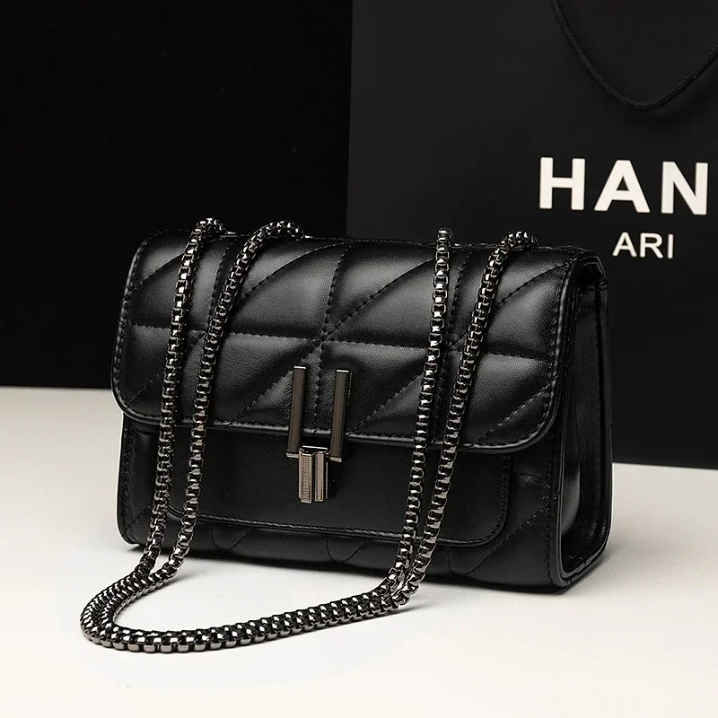 

2025 Trendy Ladies Chain Handbags - Genuine Leather Elegant Shoulder Purses