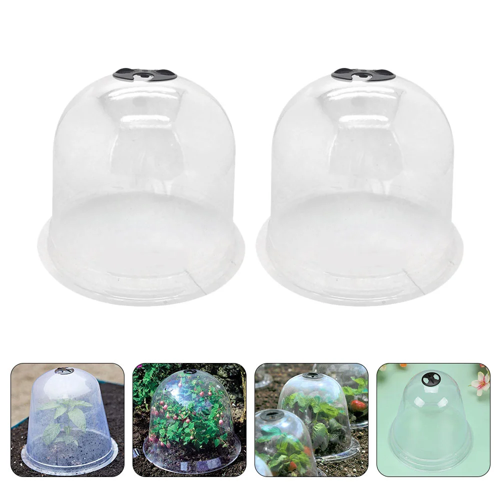 Happy Yami Vegetable Container Garden Cloche Dome Plant Bell Covers Reusable Plastic Mini Greenhouse Frost Guard