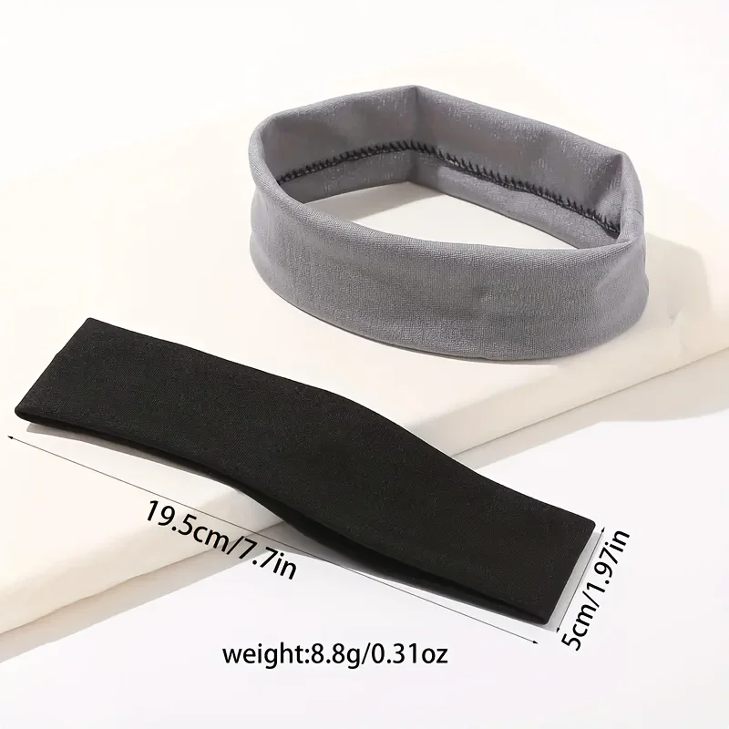 6-teiliges mehrfarbiges, einfaches und bequemes Sport-Stirnband für Damen mit schweißabsorbierenden und elastischen Yoga-Lauf-Haaraccessoires – Detail 2