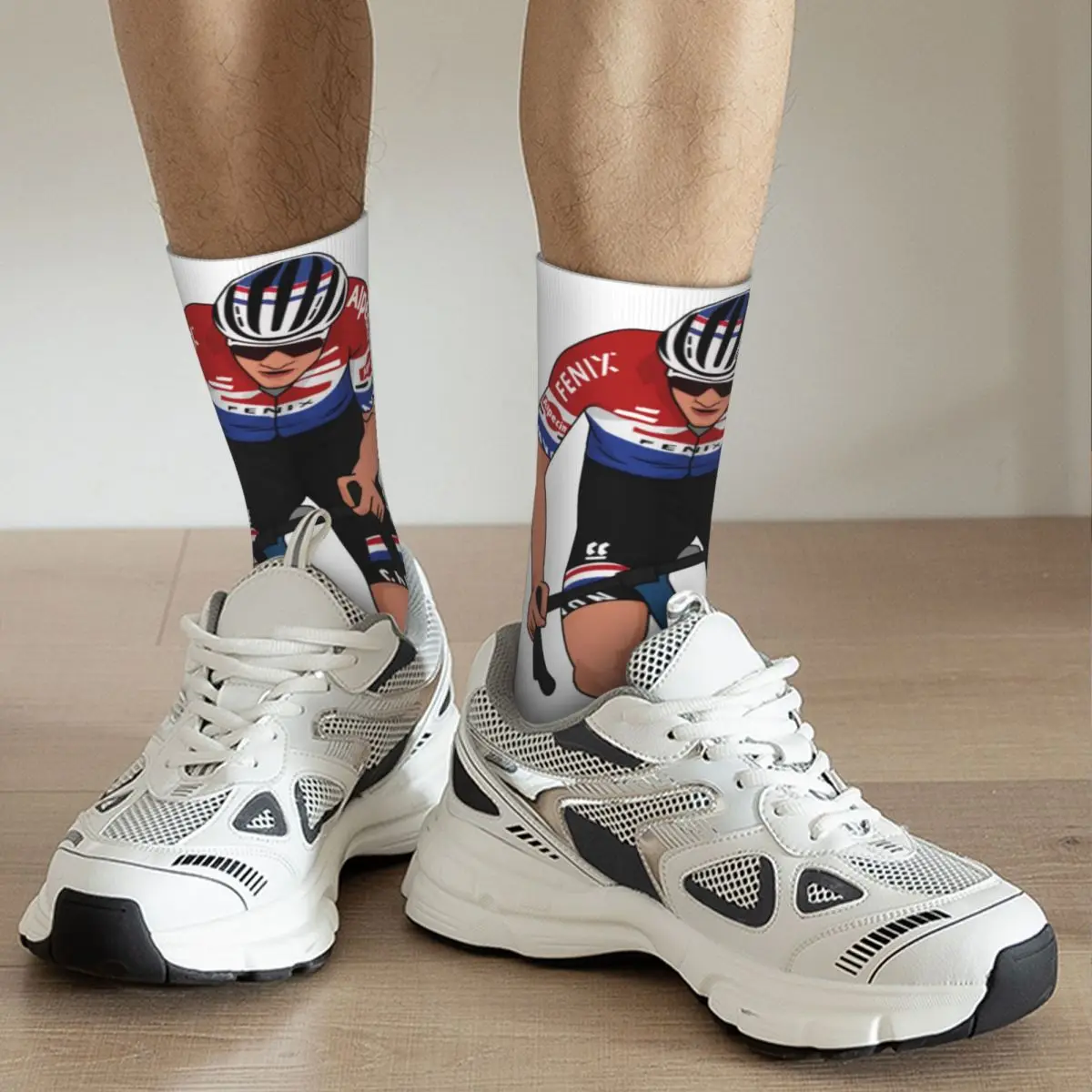 Cycling Mathieu Van Der Poel MVDP Socks Comfortable Casual Socks Novelty Merchandise Middle Socks Best Gift For Bicycle Ride