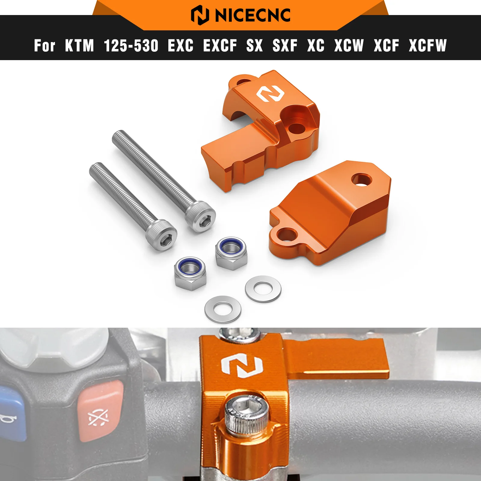 

NICECNC For KTM TPi EXC 300 2018-2023 Master Cylinder Protectors EXC-F 350 SX 125 SX-F 450 SX-F 350 Beta RR 300 Sherco SE-R 300