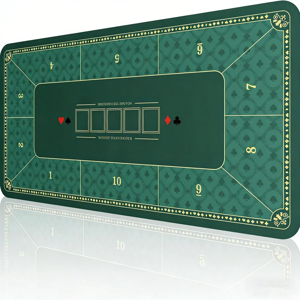 

Thickened Professional Rubber Casino Texas Hold'em Poker Mat Anti-slip Poker Game Table Poker Mat for Gatherings Accessories