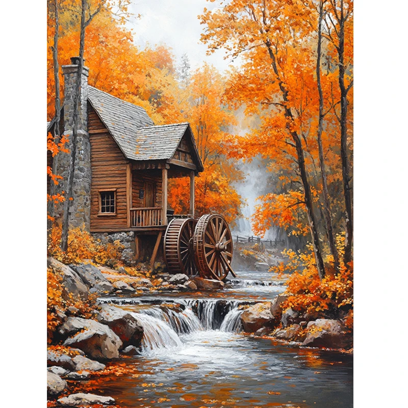 

2025 новый стиль DIY пейзажный узор вышивка крестиком рукоделие вышивка для начинающих ручная работа наборы для рукоделия домашний декор