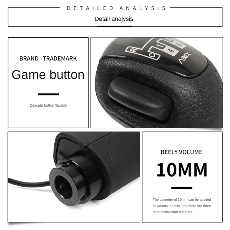 AEF2-USB التحول المقبض ل لوجيتك G923 G29 G27 G25 TH8A ل ETS2 وATS سكانيا شاحنة عالية منخفضة والعتاد محاكاة شيفتر محاكاة جزء #2