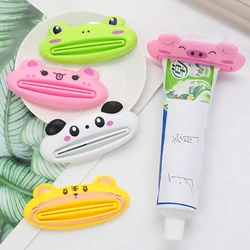 Exprimidor de pasta de dientes de animales de dibujos animados, dispensador fácil de usar para niños, utensilio de cocina, herramientas útiles para el hogar, pasta de dientes de plástico para baño