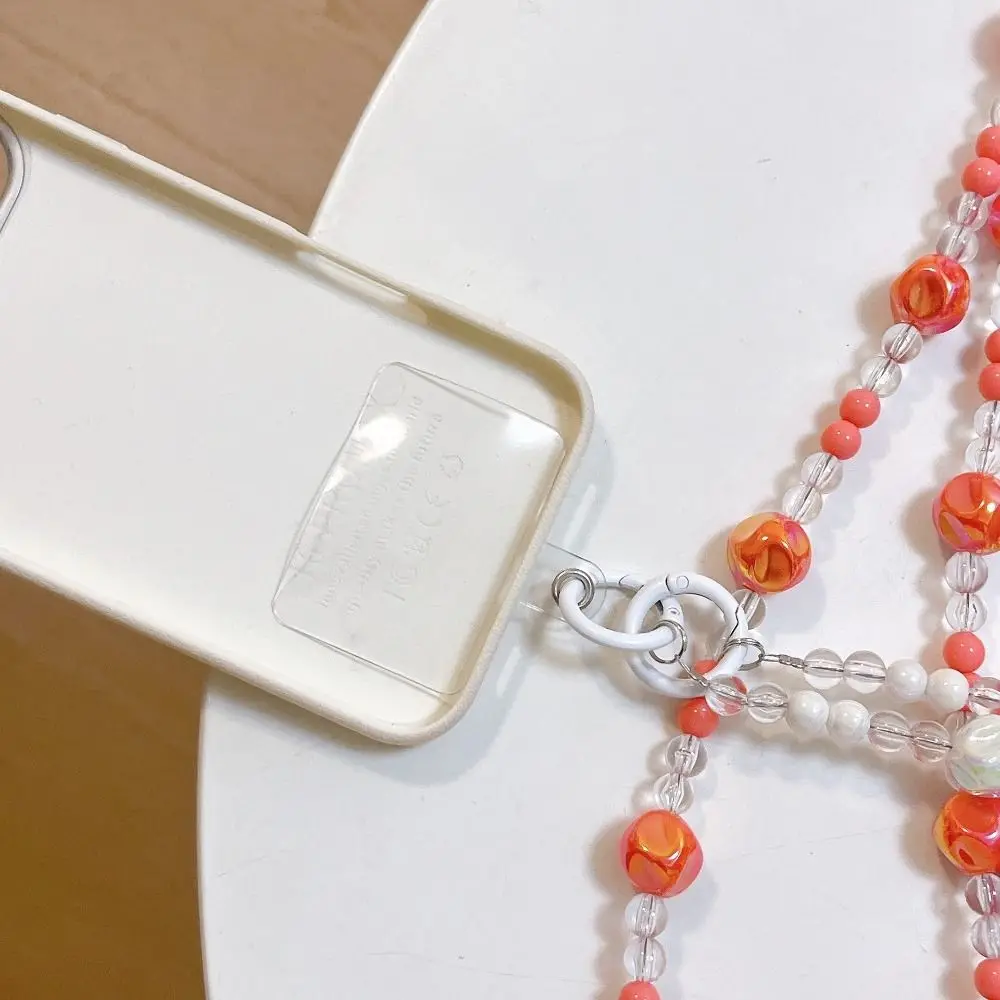 

Bag Chain Beaded Crossbody Phone Chain Anti Loss Candy Color Mobile Phone Crossbody Strap Long-style Universal Phone Neck Straps