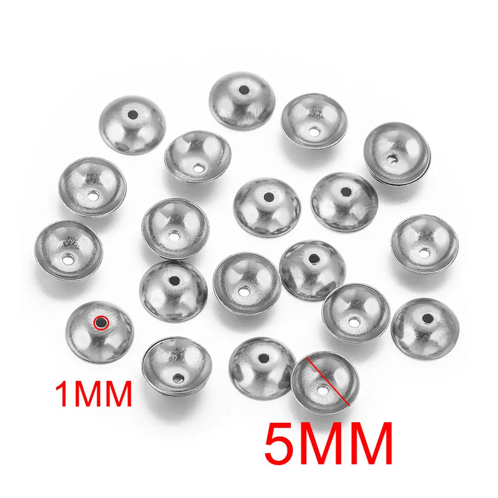 50 Stuks Lot 3-8Mm Goudkleur Roestvrij Staal Ronde Kralen Spacer Kralen Voor Handwerk Sieraden Maken Diy Bevindingen Accessoires - afbeelding 1