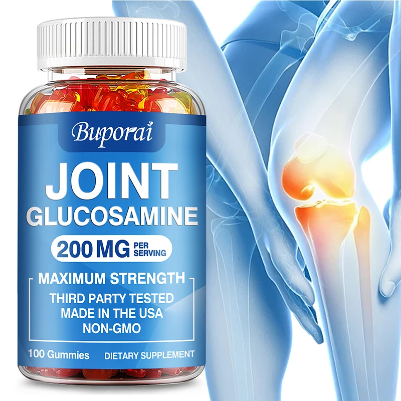 Glucosamine Chondroitin Gummies - Bones Joints Supplements, Joints Cartilage Health, Muscle & Nerve Pain