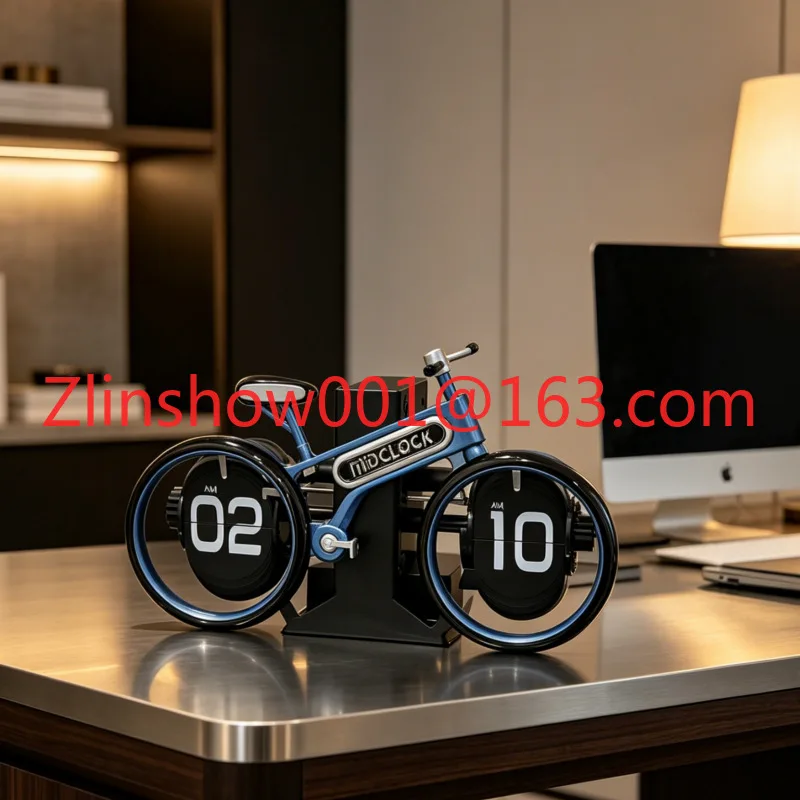 Creative bicycle page turning Home desktop personalized bicycle shape page turning clock Cycling bicycle decorative seat