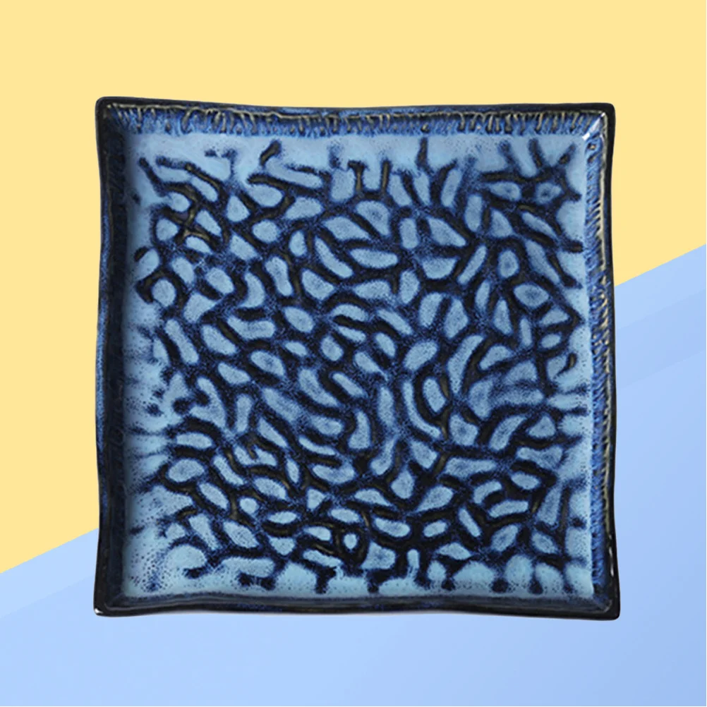 

Dishes Tray Ceramic Serving Plate Embossed Sushi Fruit Fish Pasta Decorative Trays