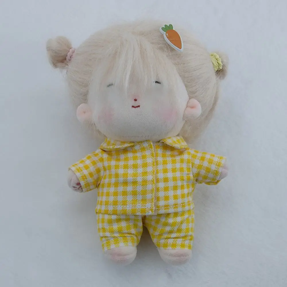 20CM Doll Clothes Fashion Striped Pajama Set Cotton Tops Shirt Pants For Idol Dolls Accessories Kids Dress Up Plush Toys Clothes