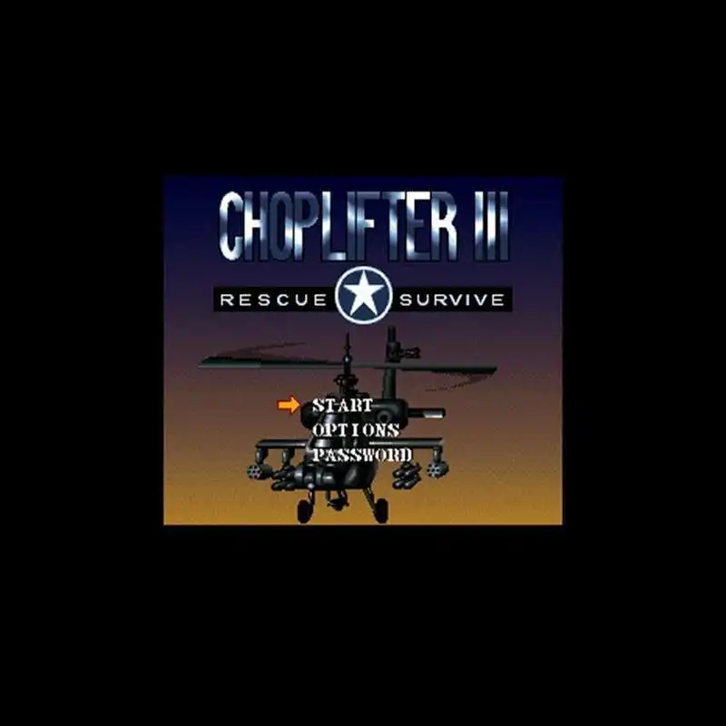 Choplifter III NTSC 16-битная большая серая игровая карта для 46-контактных игроков из США